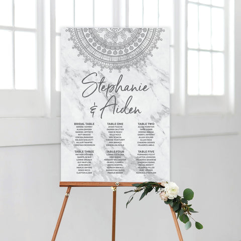 Marble Mandala Square Invitation