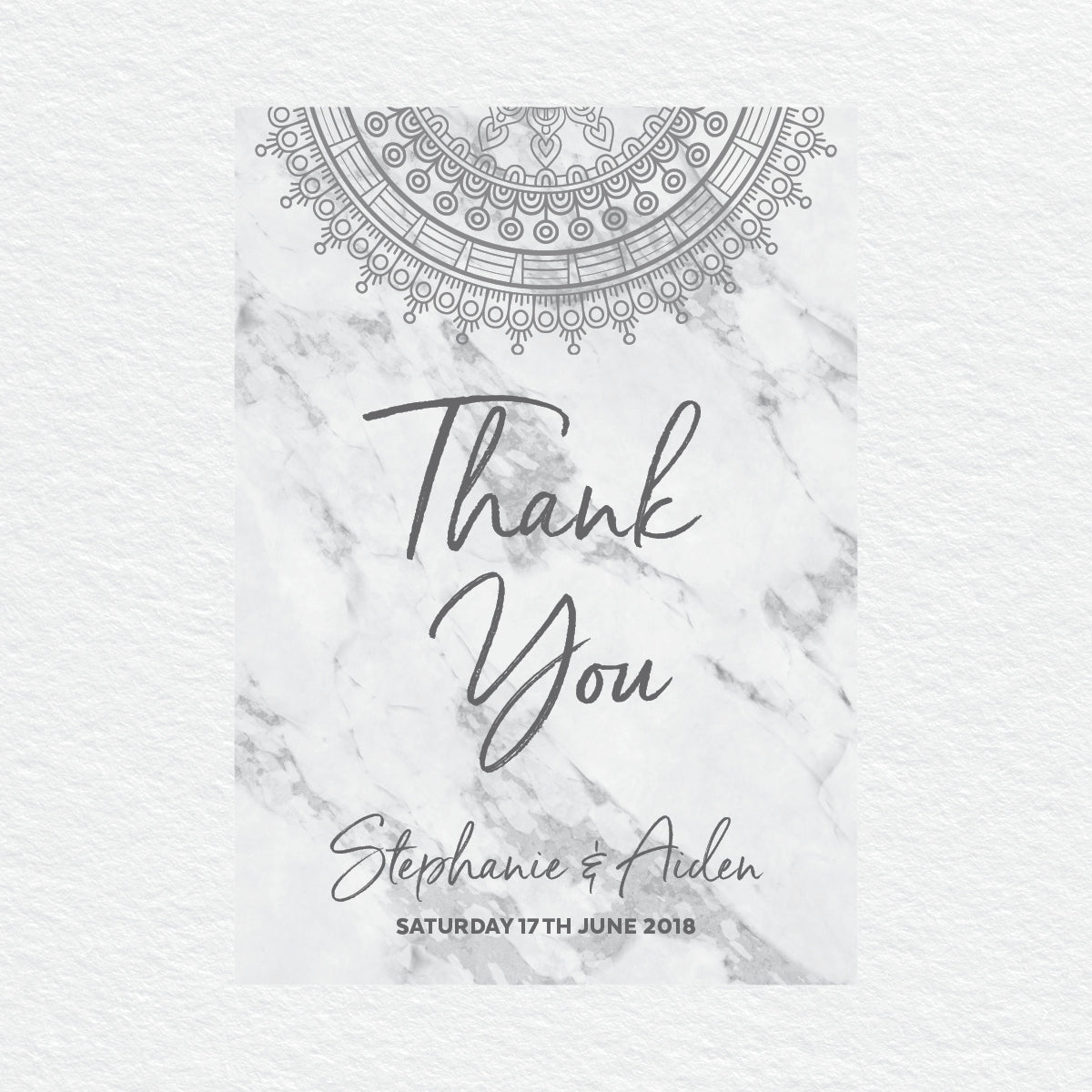 Marble Mandala Thankyou Cards