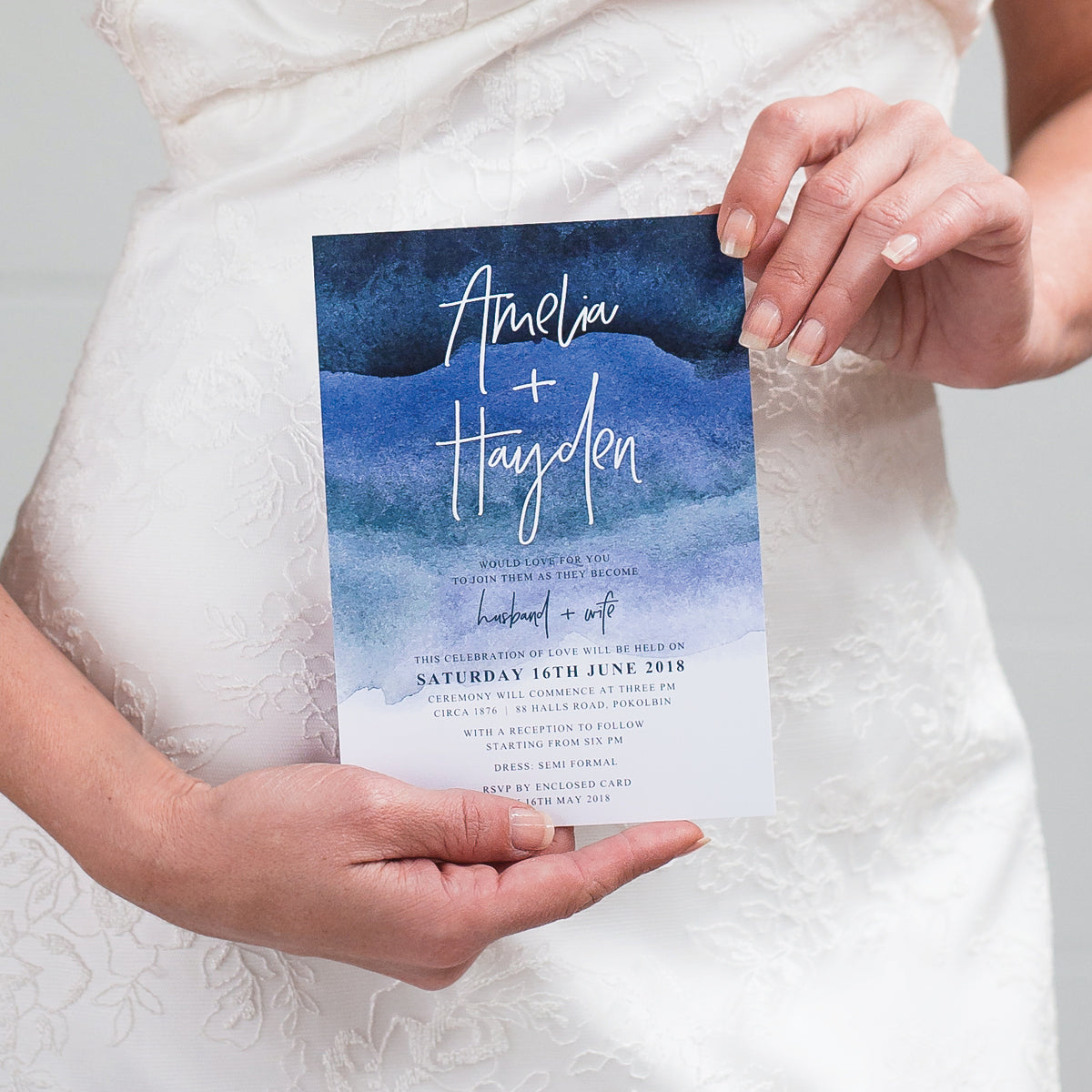 Midnight Rectangle Invitation