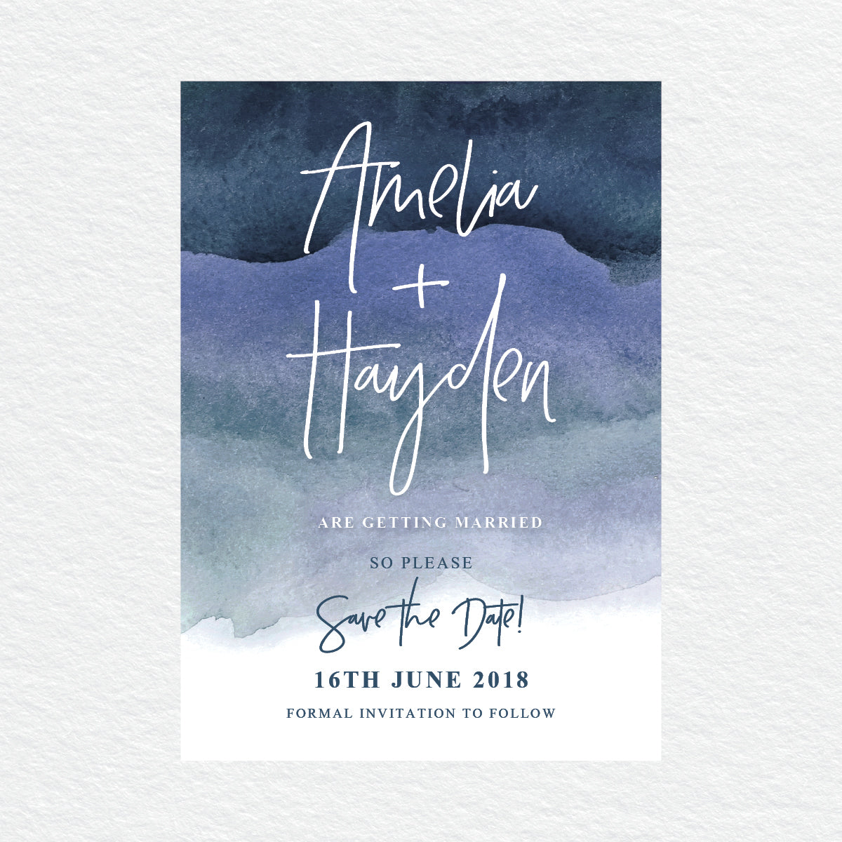 Midnight Save the Date Card