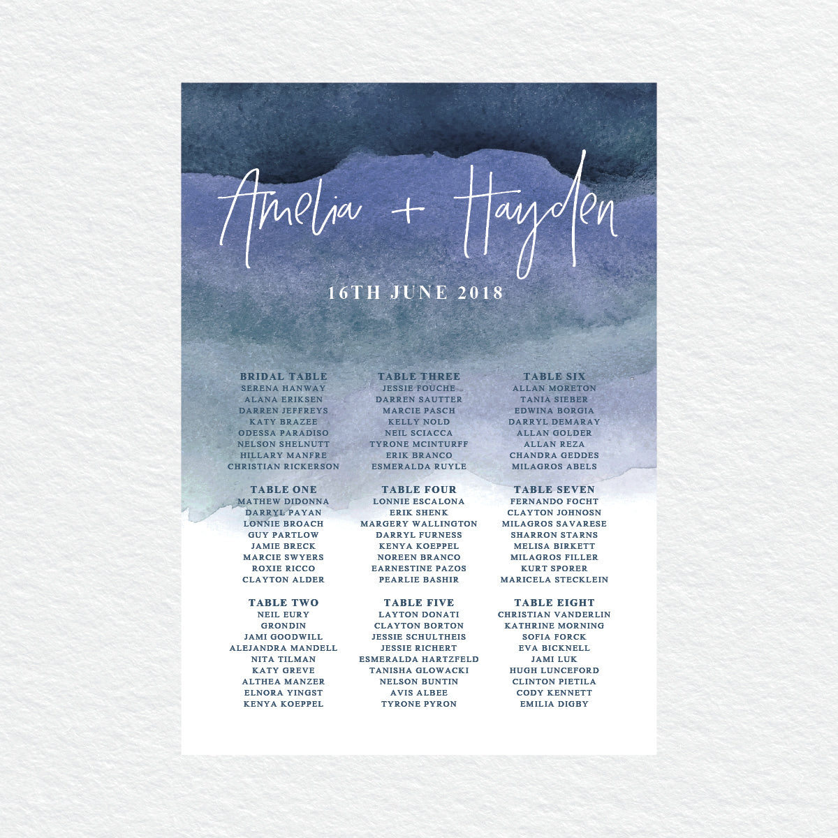 Midnight Seating Chart