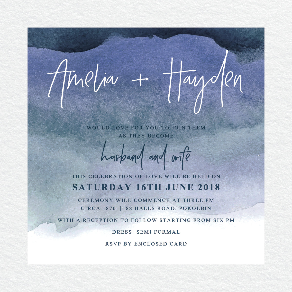 Midnight Square Invitation