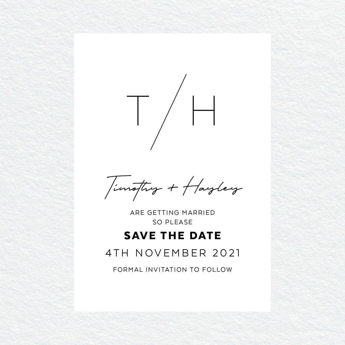 Modern Tilt Save the Date Card
