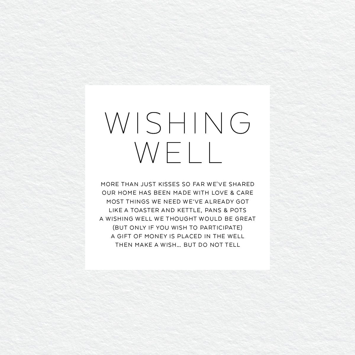 Modern Tilt Wishing Well Card