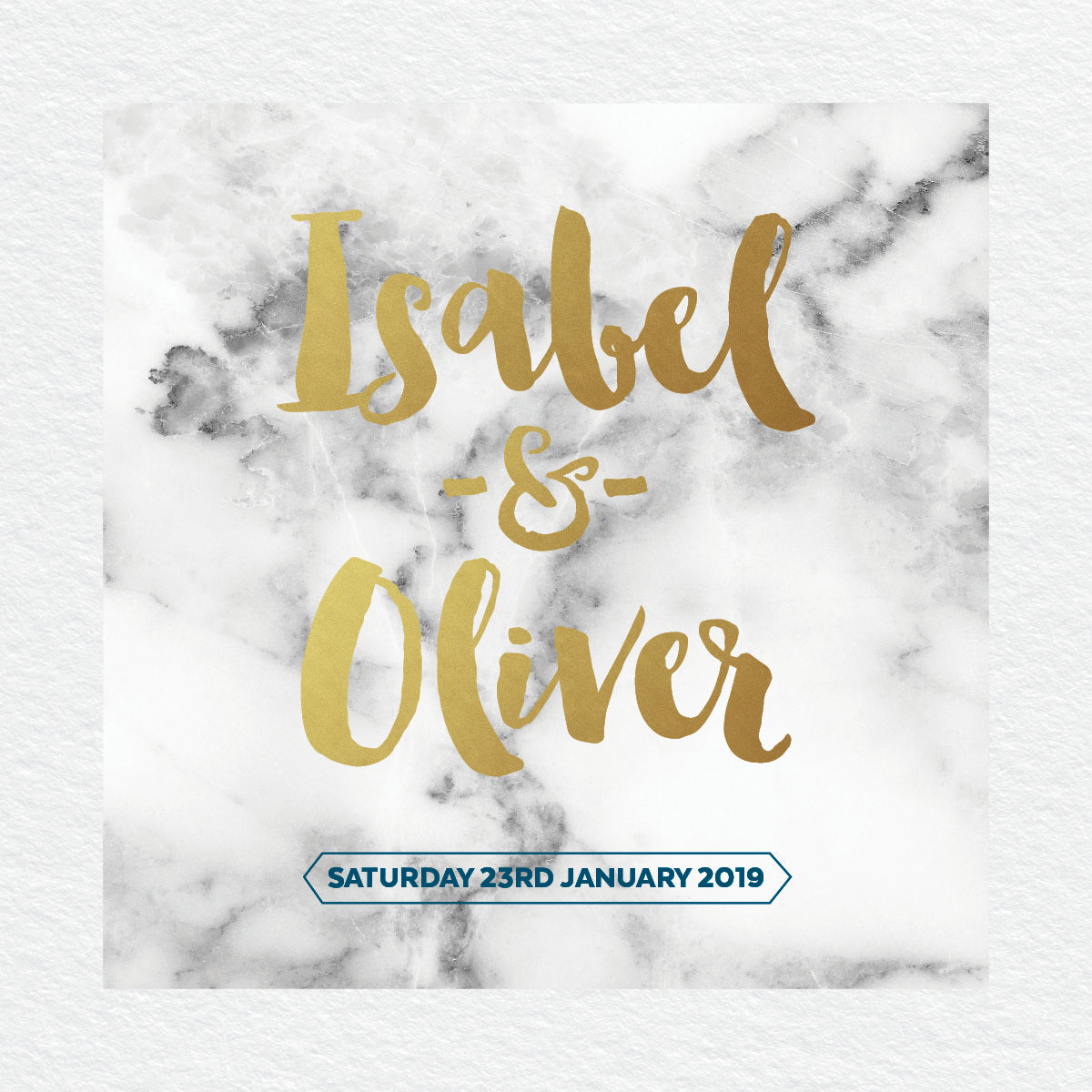 Modern Marble Square Invitation