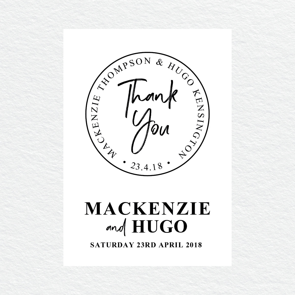 Modern Monogram Thankyou Cards