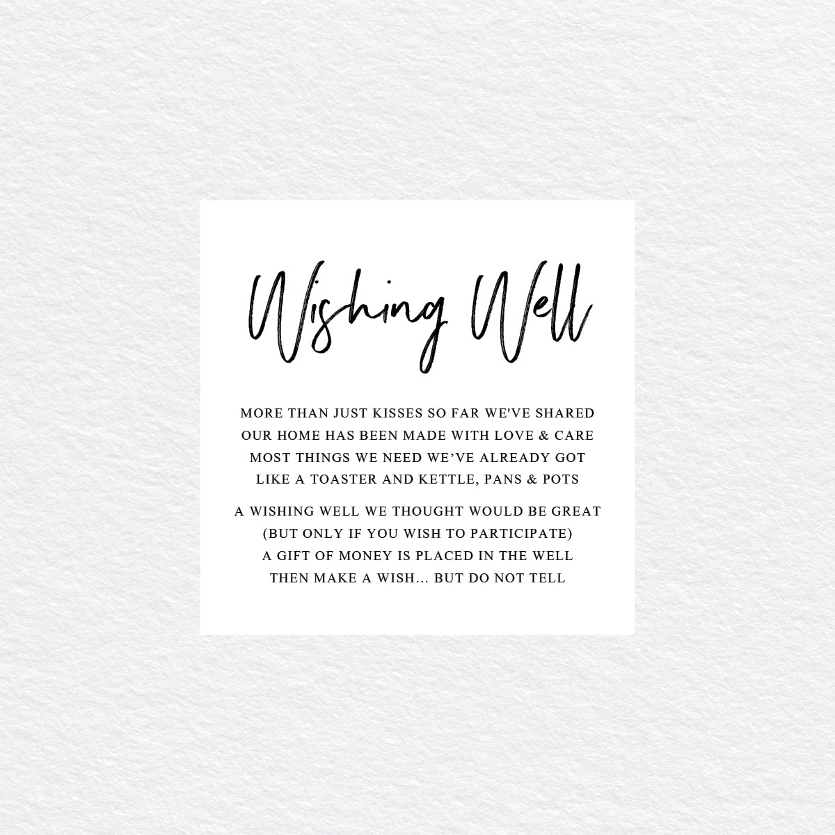 Modern Monogram Wishing Well Card