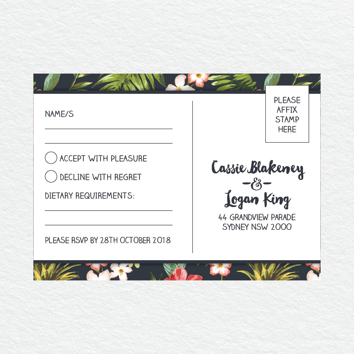 Pineapple Punch RSVP Card