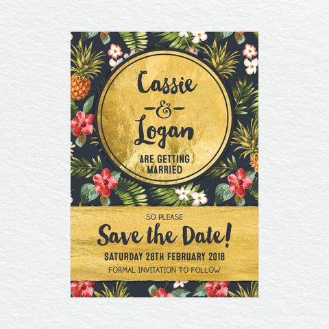 Rustic Laurels Save the Date Card