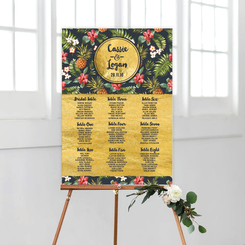 Floral Marsala Seating Chart