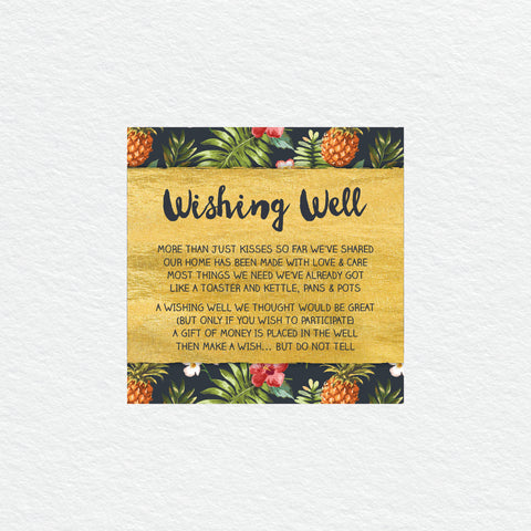 Watercolour Blooms Wishing Well Card