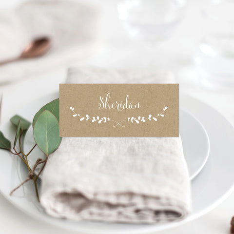 Rustic Laurels RSVP Card