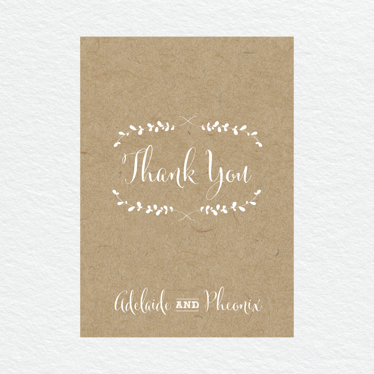 Rustic Laurels Thankyou Cards