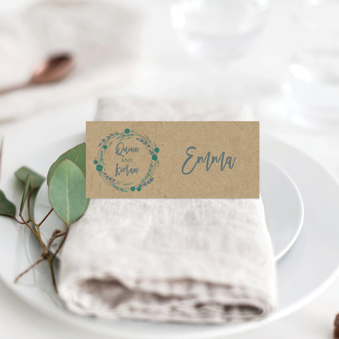 Rustic Laurels Placecard