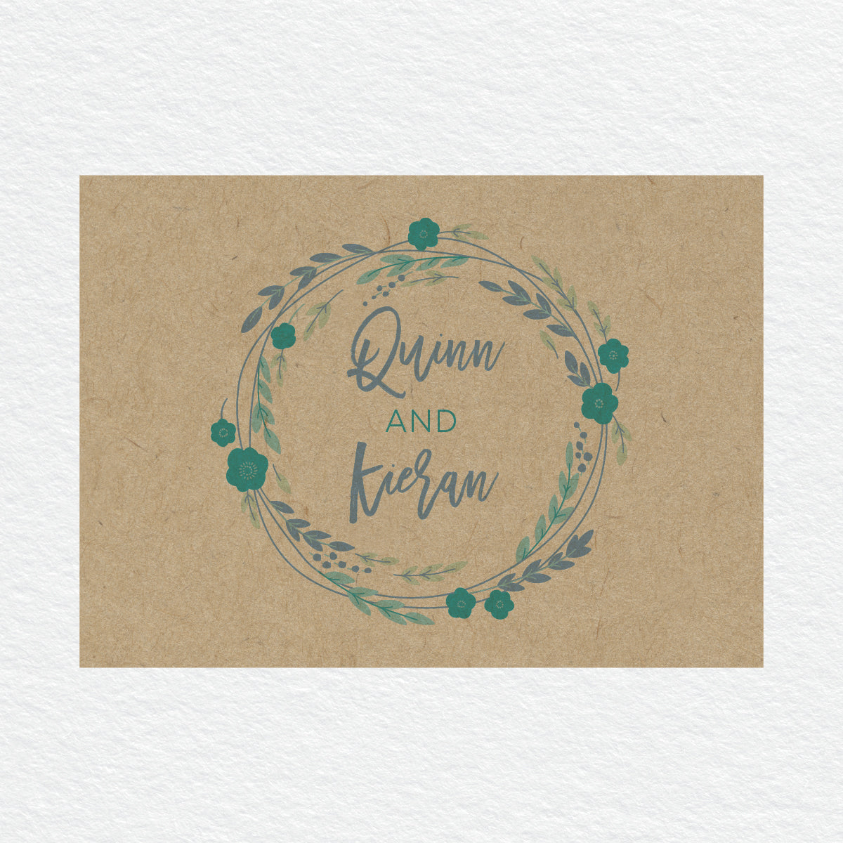 Rustic Wreath RSVP Card
