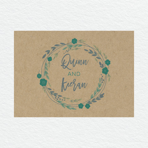 Rustic Wreath Square Invitation