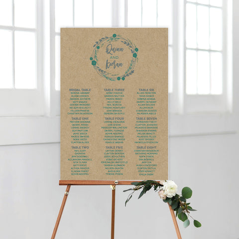 Rustic Wreath Menu