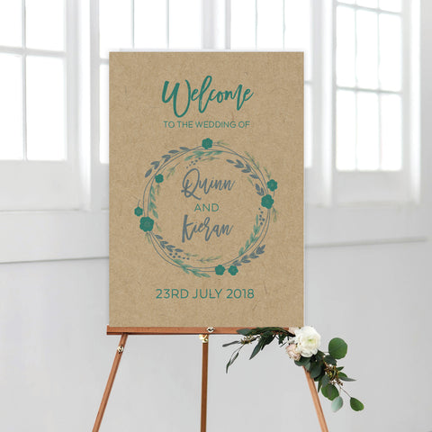 Rustic Wreath Thankyou Cards