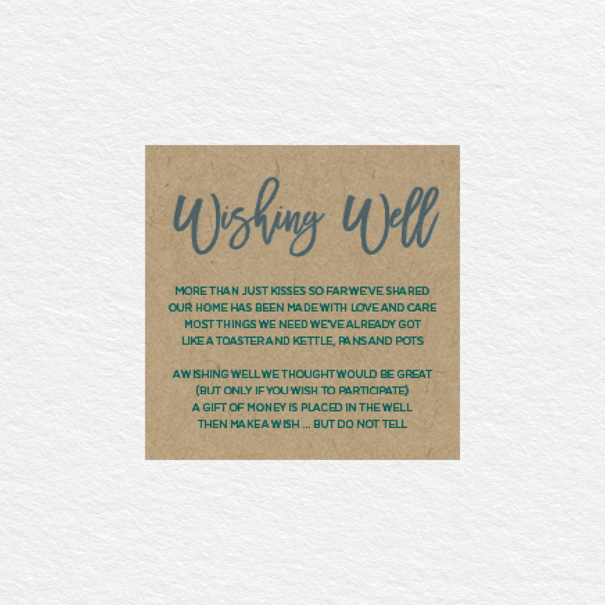 Rustic Wreath Wishing Well Card