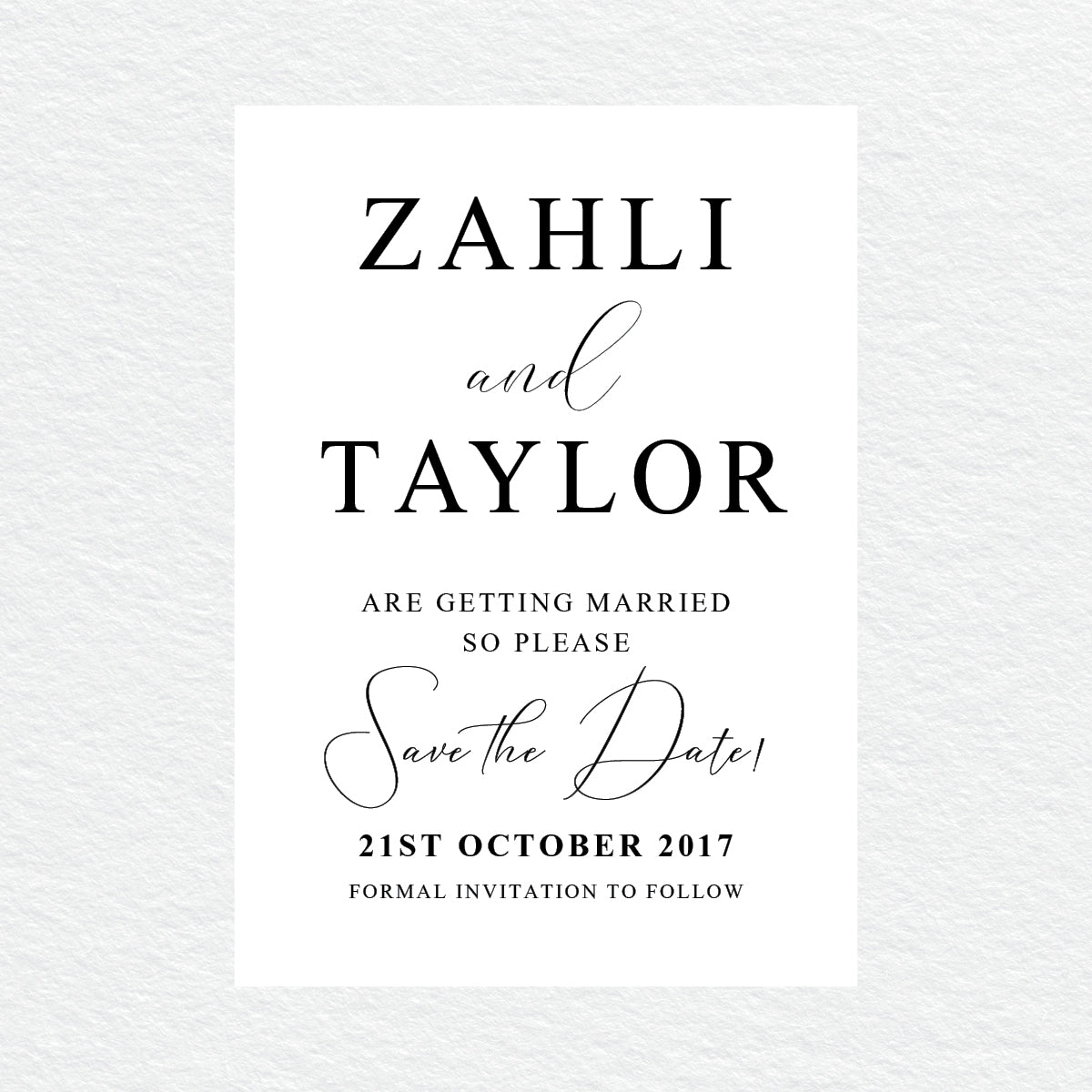 Serendipity Save the Date Card