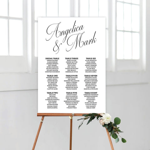 Floral Marsala Seating Chart