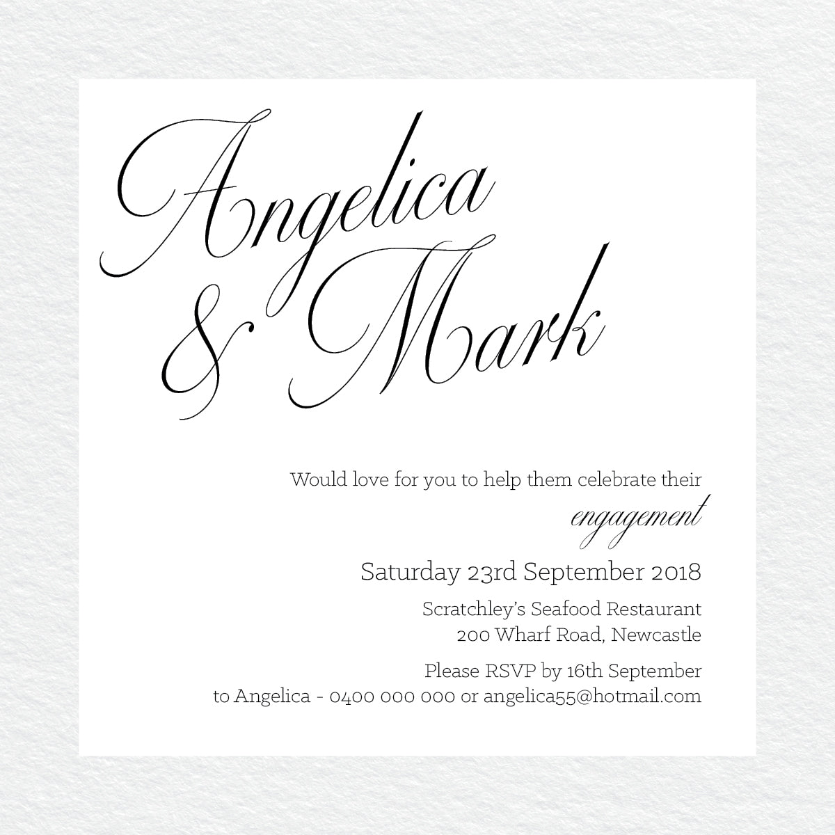 So Sweet Engagement Invitation
