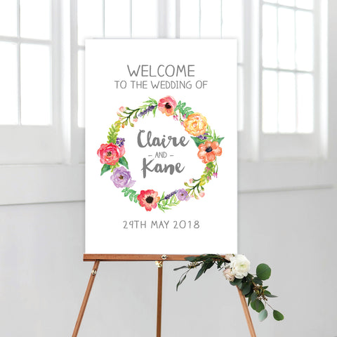 Fresh Type Welcome Sign