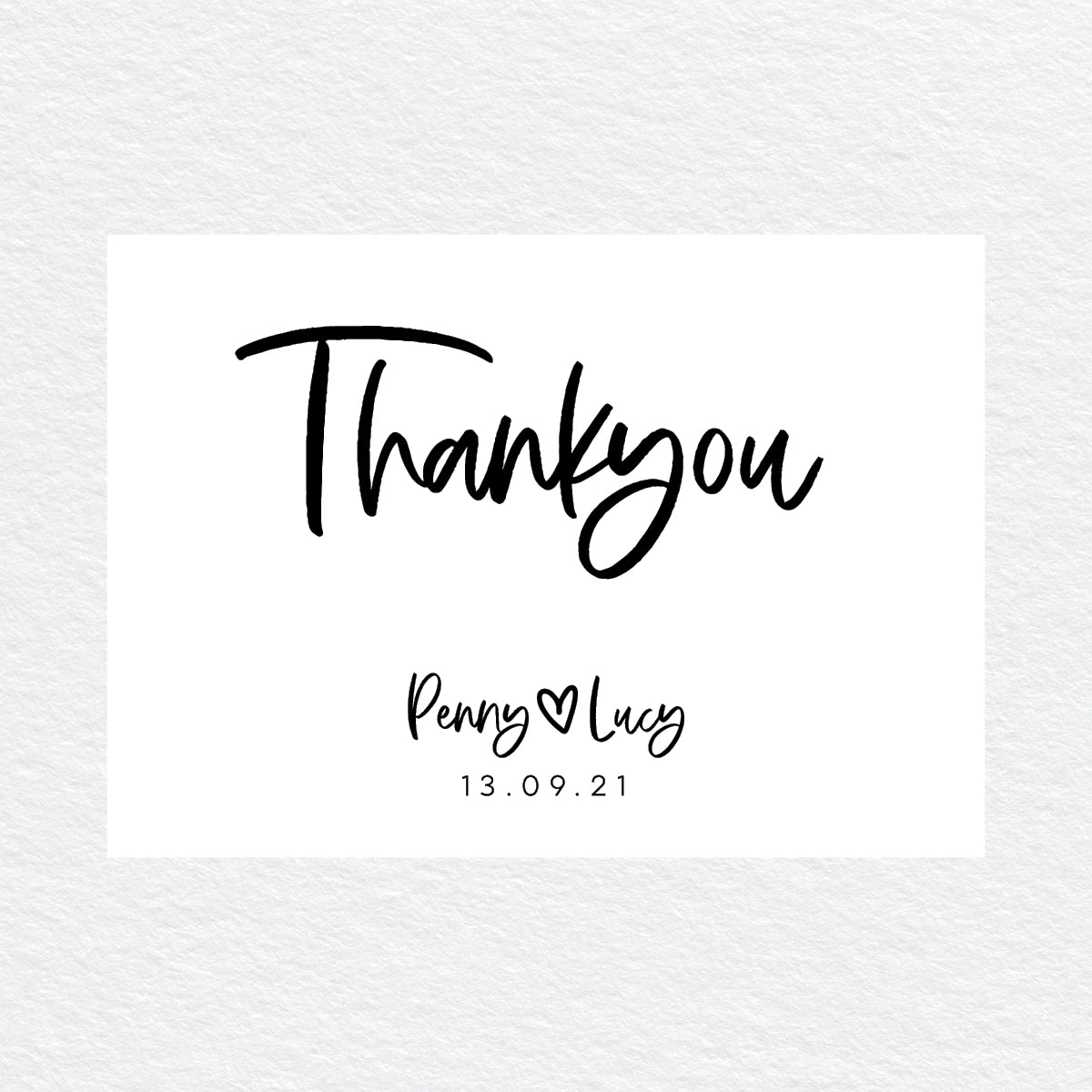 Sweet Heart Thankyou Cards