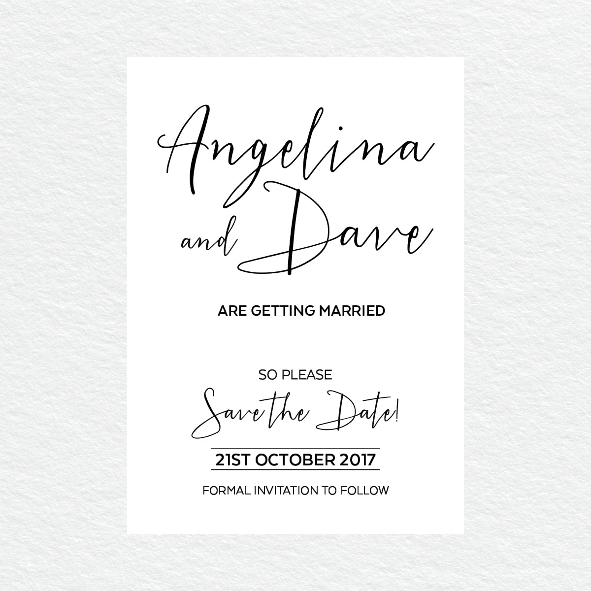 Sweet Type Save the Date Card