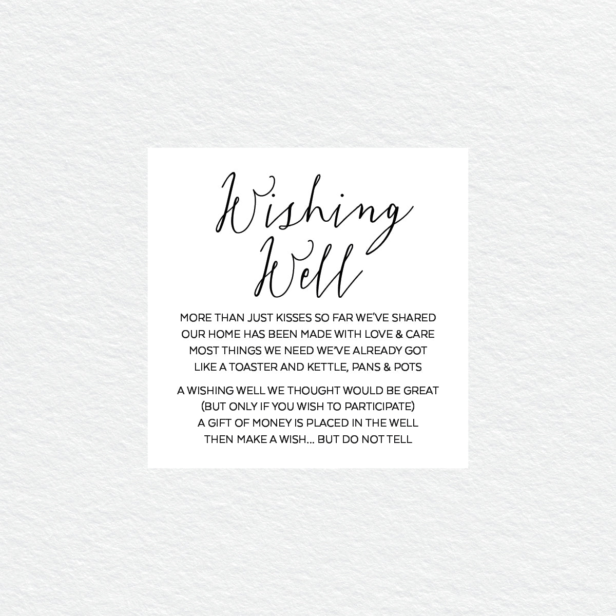 Sweet Type Wishing Well Card