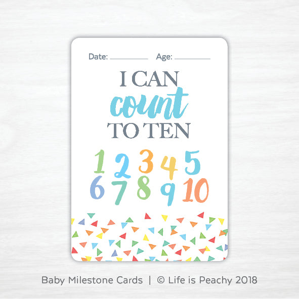 Toddler Milestone Cards
