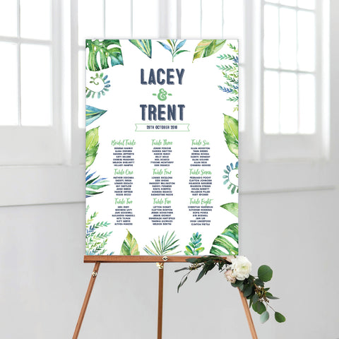 Botanical Bliss Seating Chart