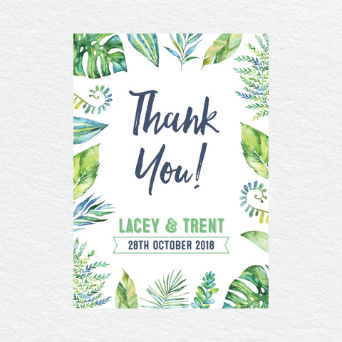 Botanical Wreath Thankyou Cards