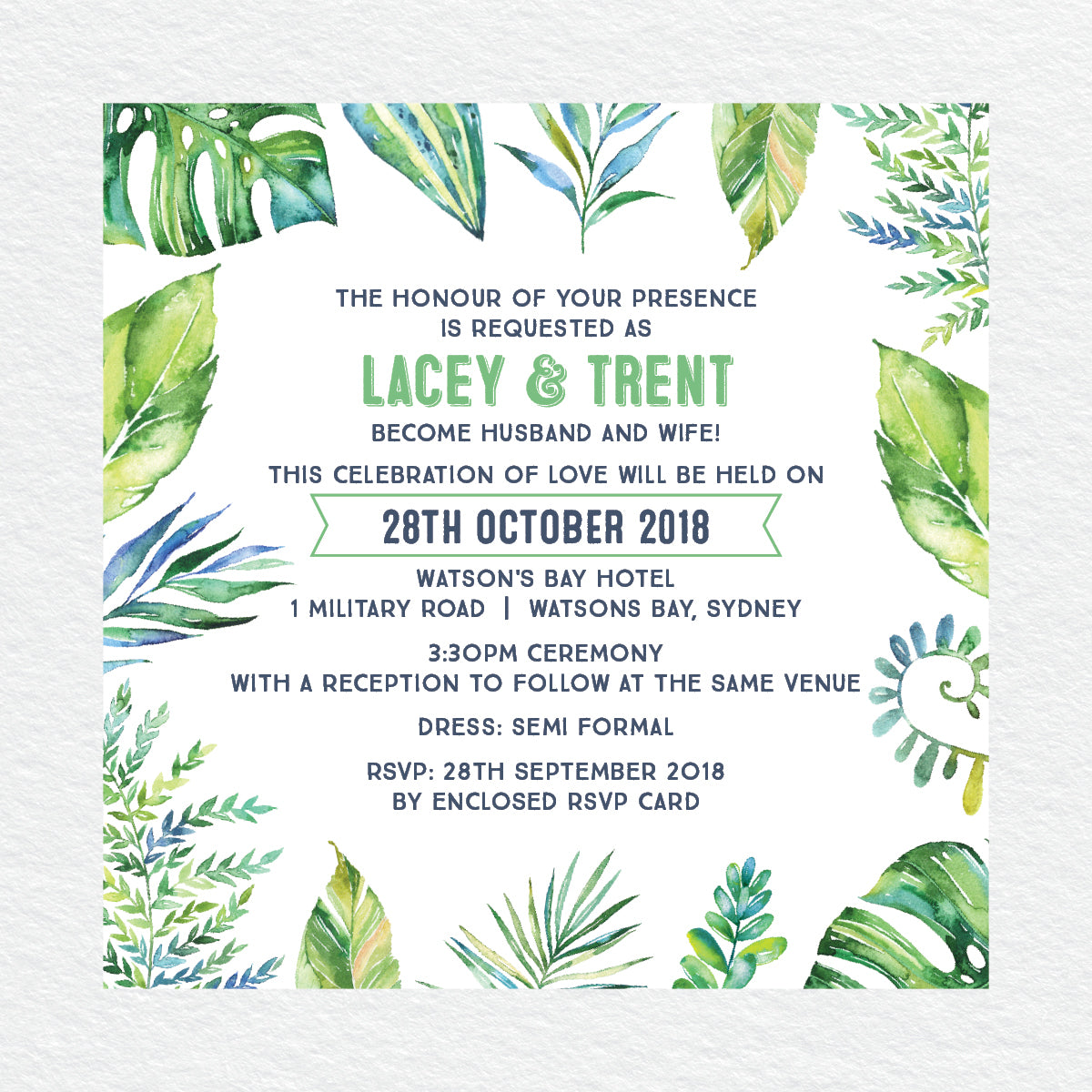 Tropicana Square Invitation