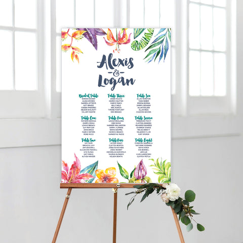 Botanical Bliss Seating Chart