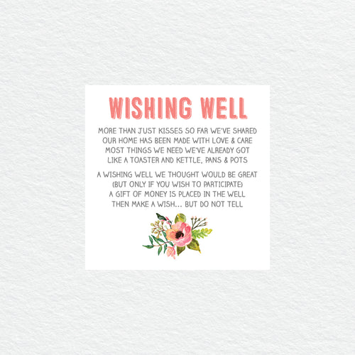 Watercolour Blooms Wishing Well Card