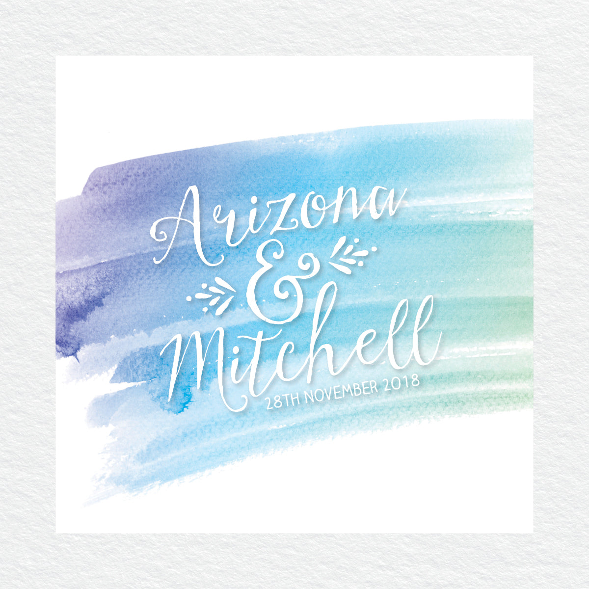 Watercolour Love Square Invitation