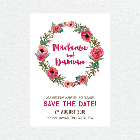 You and Me Save the Date Card