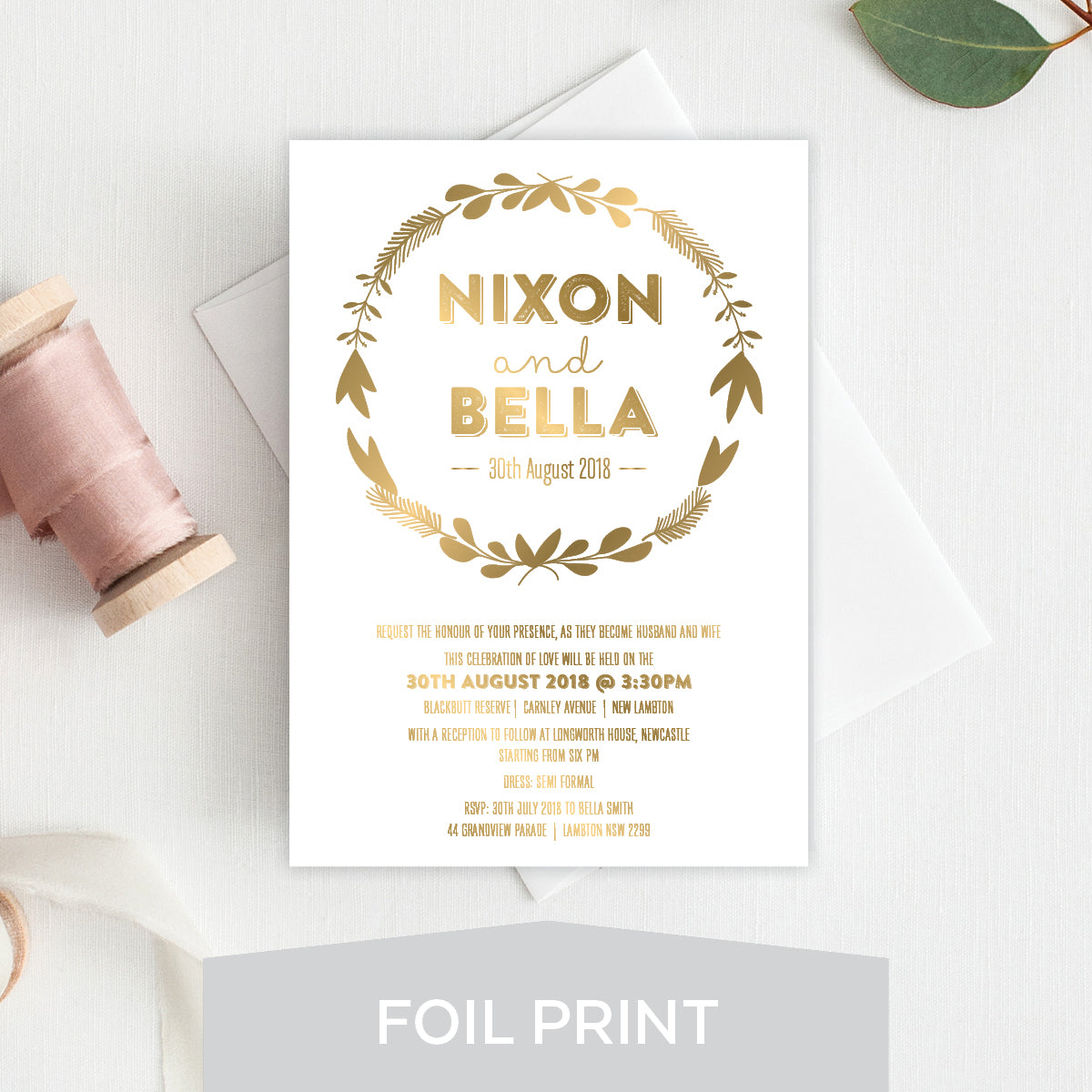 Woodland Whimsy Foil Invitation