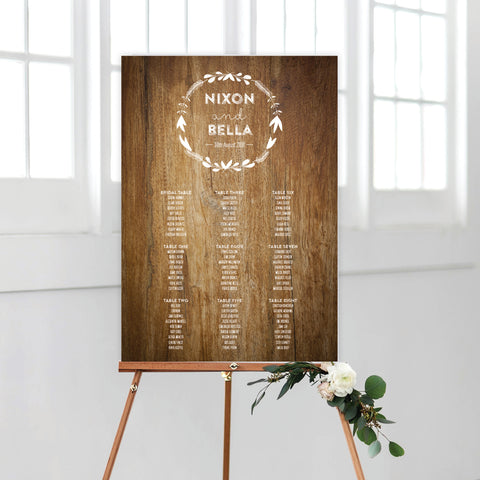 Rustic Laurels Seating Chart