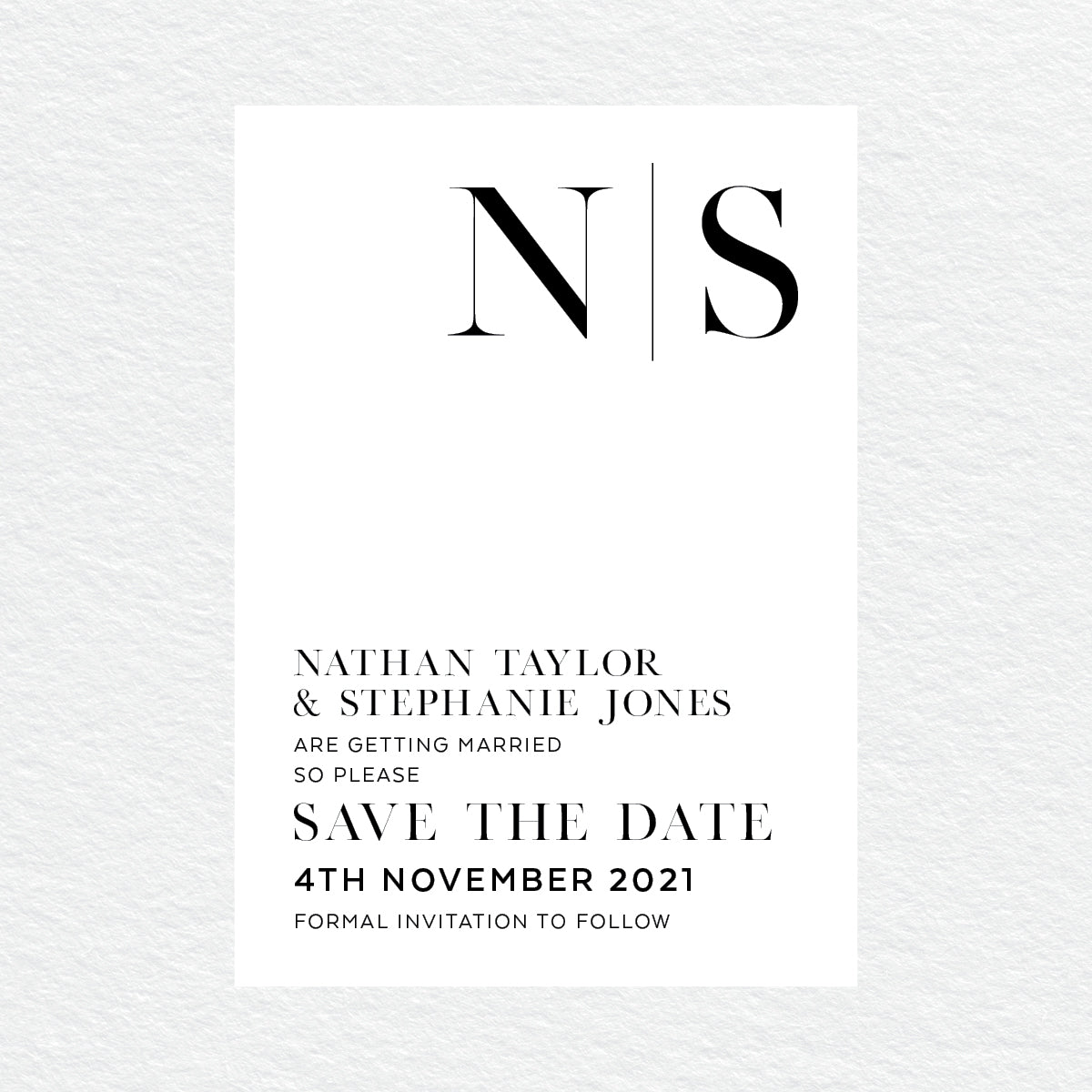 You and Me Save the Date Card
