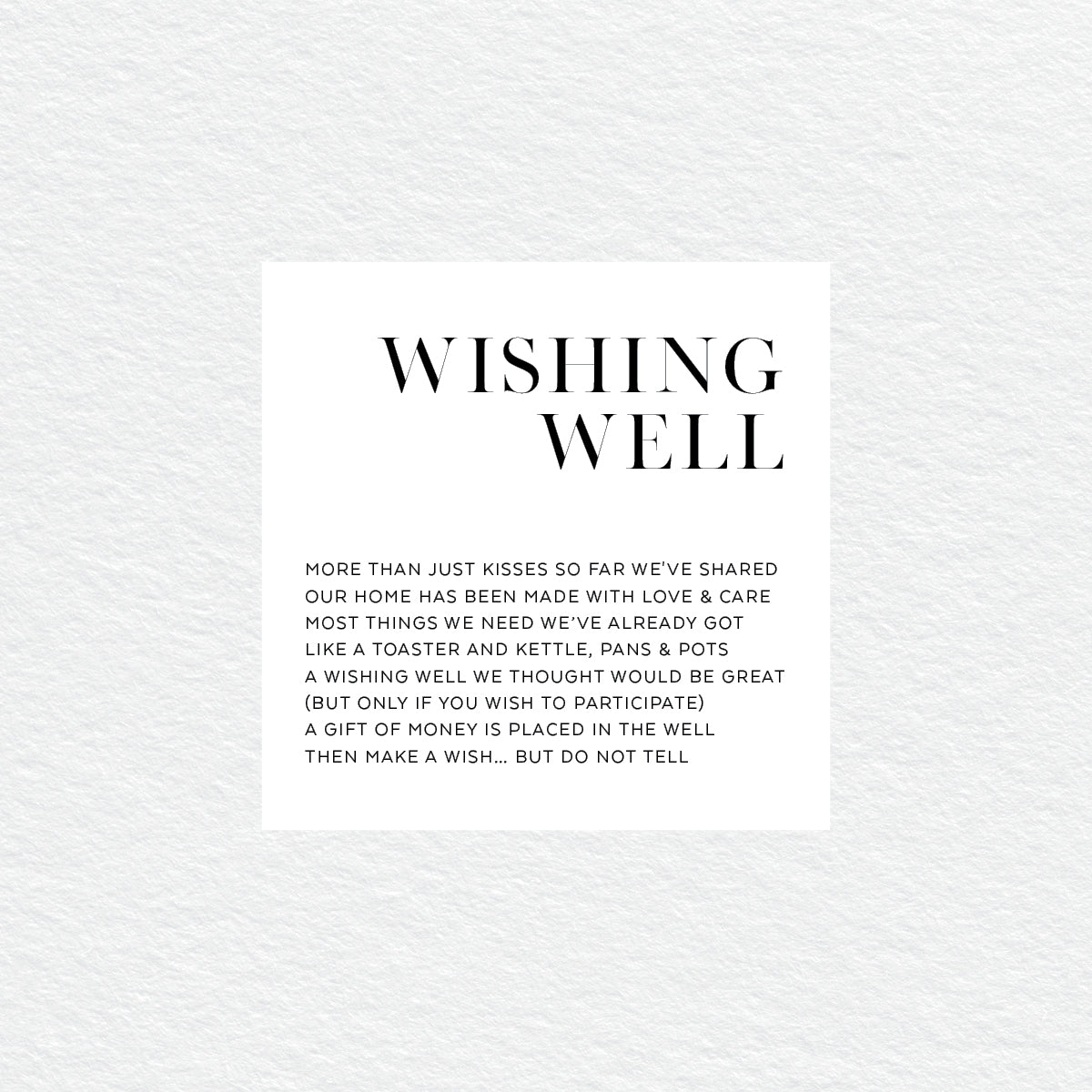 You and Me Wishing Well Card