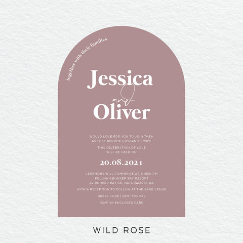 Fresh Type Arch Invitation