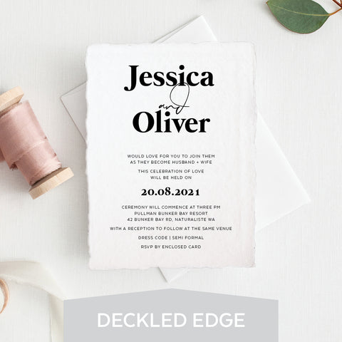 Branch of Love Deckled Edge Invitation