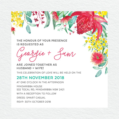 Australiana Engagement Invitation