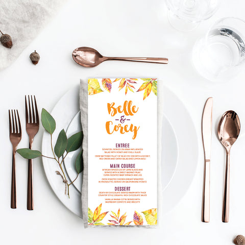 Autumn Vibes Table Numbers