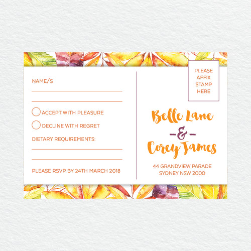 Autumn Vibes RSVP Card