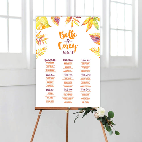 Autumn Vibes Seating Chart