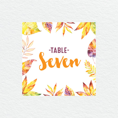 Always Together Table Numbers