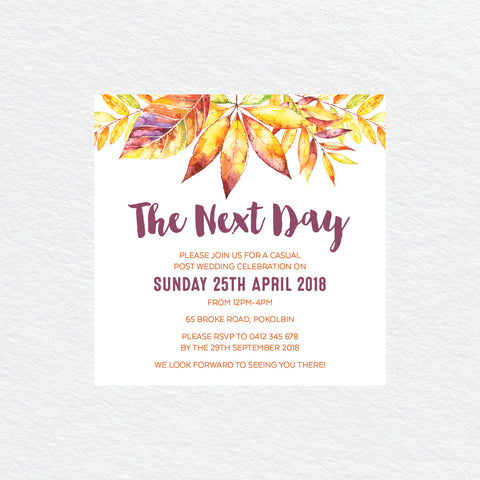 Australiana Engagement Invitation